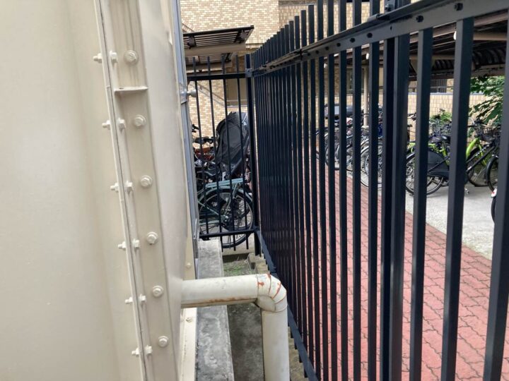 受水槽鉄柵塗装 ~施工後~