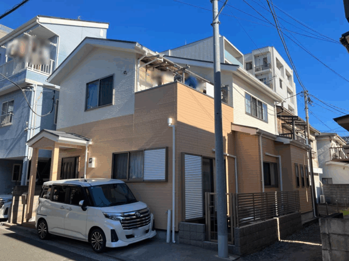 【横浜市鶴見区】Ｋ様邸　屋根塗装【断熱GAINA】・外壁塗装【RSゴールドFⅡ】工事