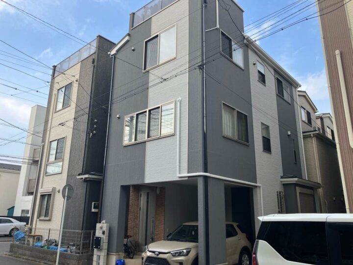 【横浜市鶴見区】Ｆ様邸　屋根【GAINA】・外壁【GAINA】塗装工事