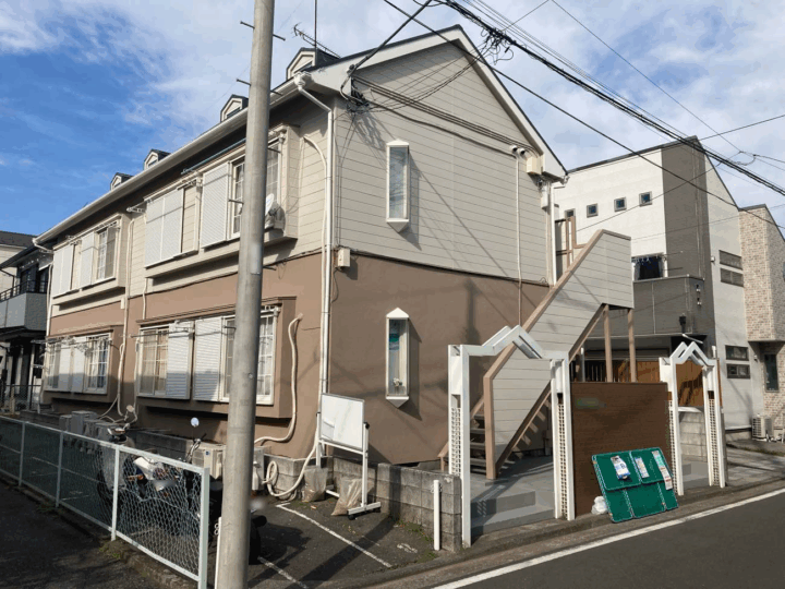 【横浜市鶴見区】 Mアパート 屋根【RSルーフマイルド】・外壁【RSシルバーマットSi】塗装・修繕工事